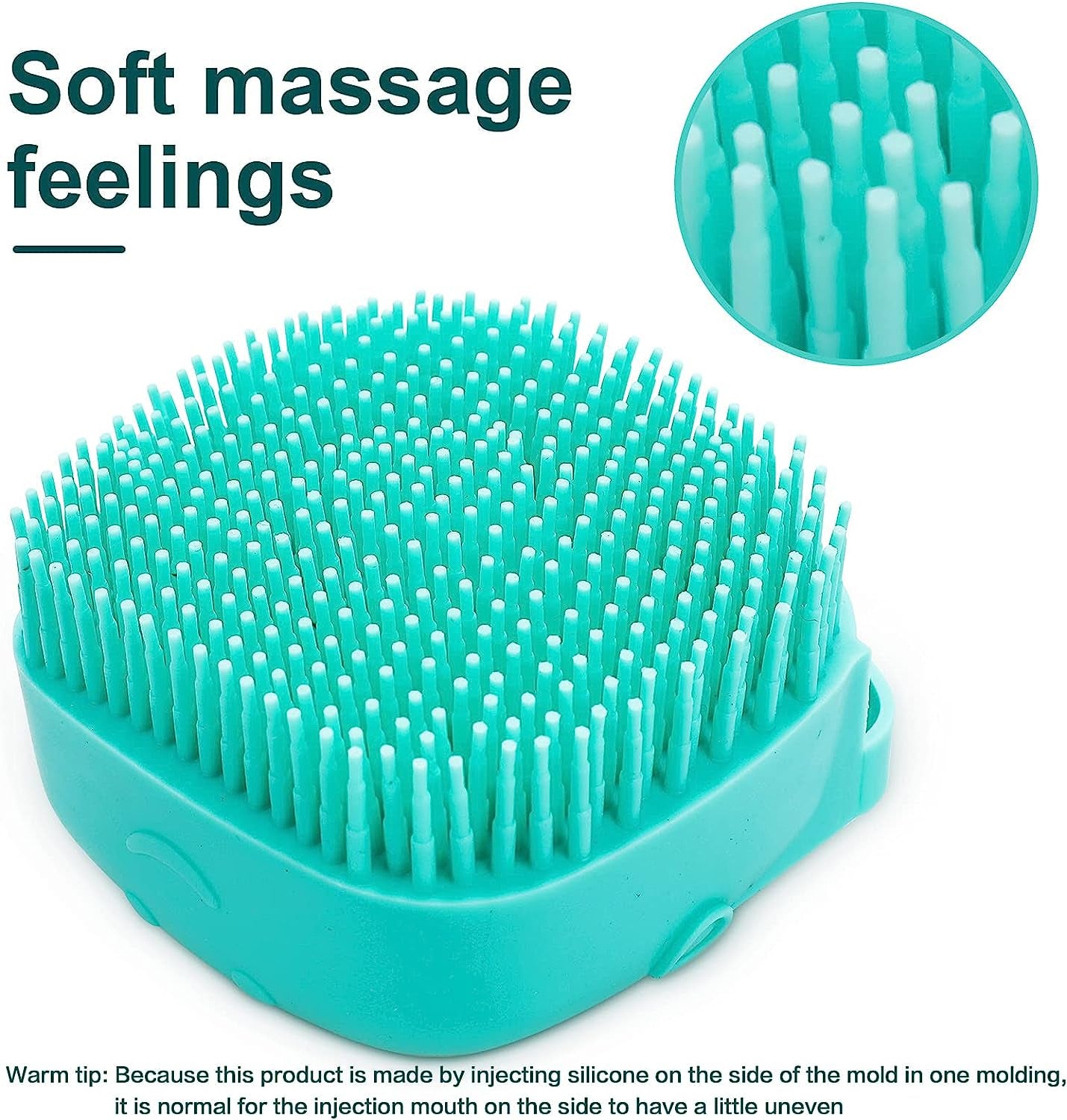 Ultimate Dog Bath Brush & Pet Massage Shampoo Dispenser - Soft Silicone Rubber Bristles for Grooming Dogs and Cats