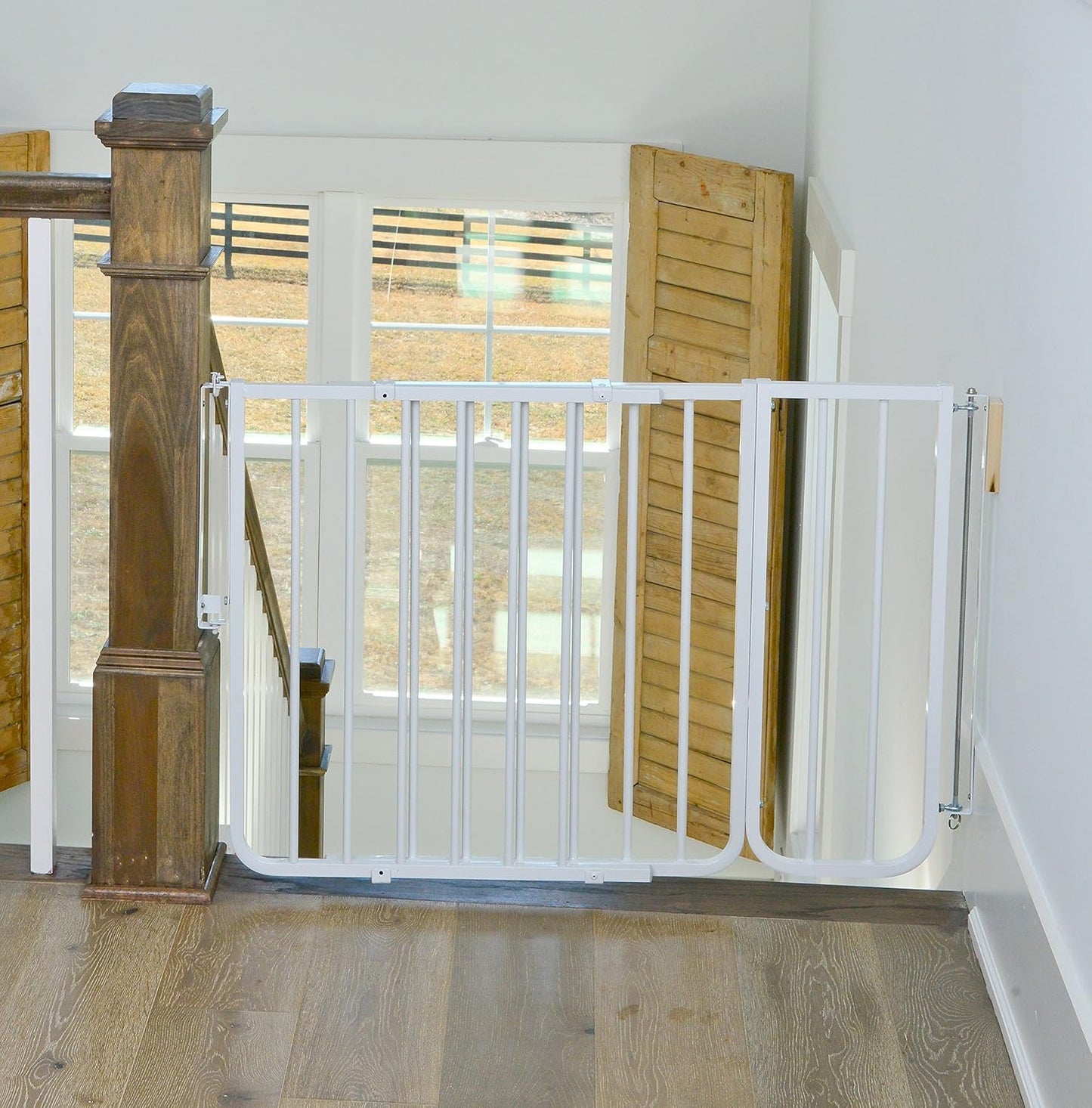 BX1 Baby Gate Extension - Fits Safety Gates - 10.5 Inch Wide Dog Gate Extension - White