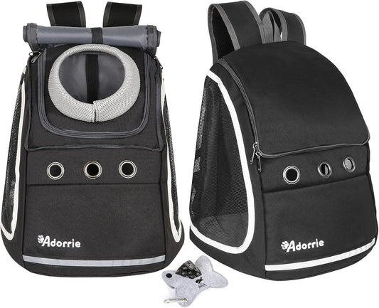 Multifunctional Pet Backpack Carrier for Small Dogs and Cats - Perfect for Hiking, Walking, and Traveling (Black)