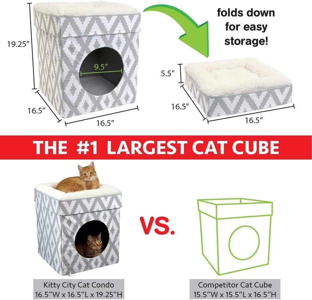 Stylish White Indoor Cat Cube Furniture by  - Perfect for Play and Relaxation!